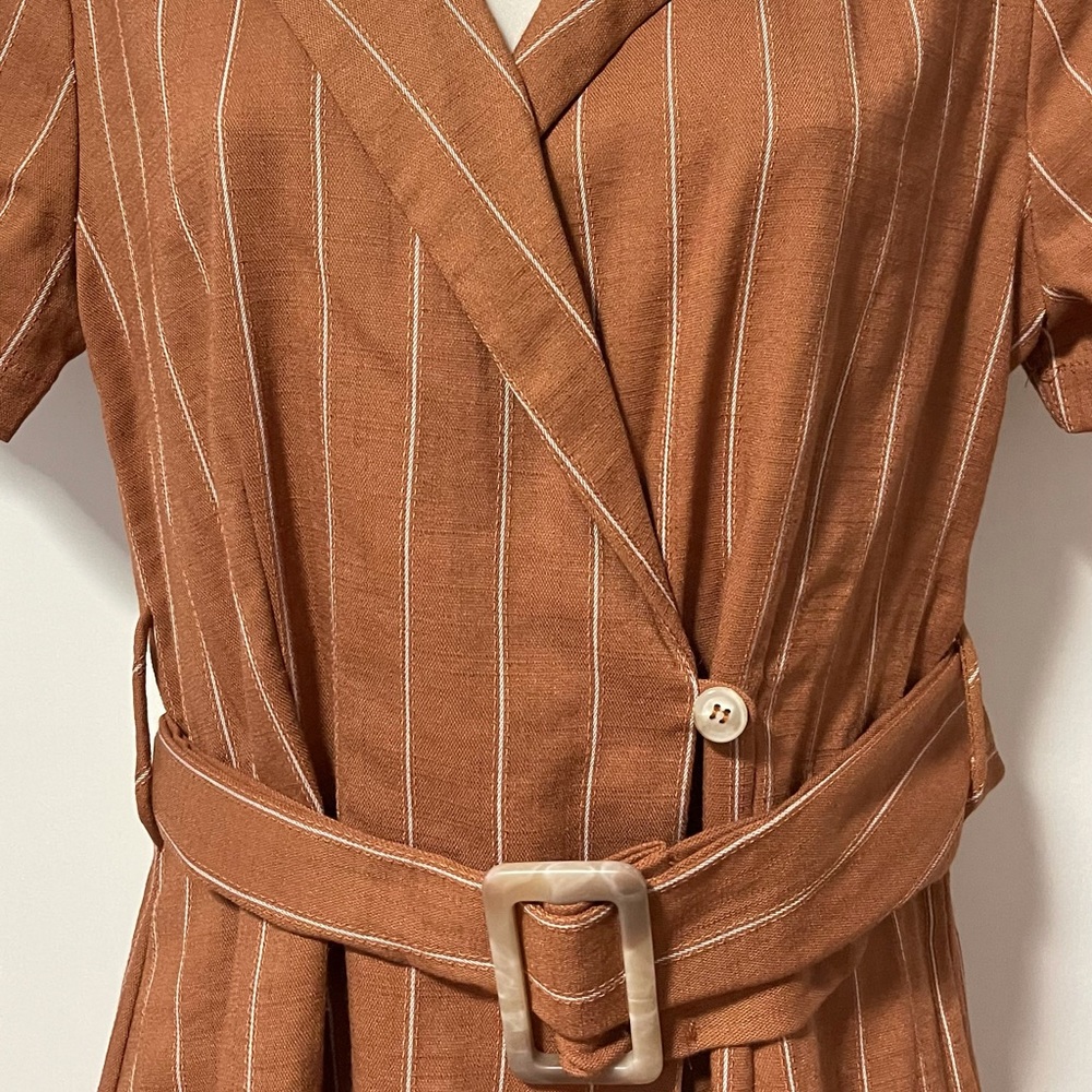 Striped Shirt Dress - Picture 2 of 4